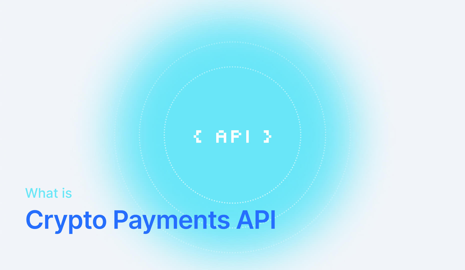 Blue radial gradient background with API text inside